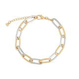 Baseline-Paperclip Chain Bracelet | 7mm-Bracelets-18k Gold Plated, Rhodium Plated-Blue Ruby Jewellery-Vancouver Canada