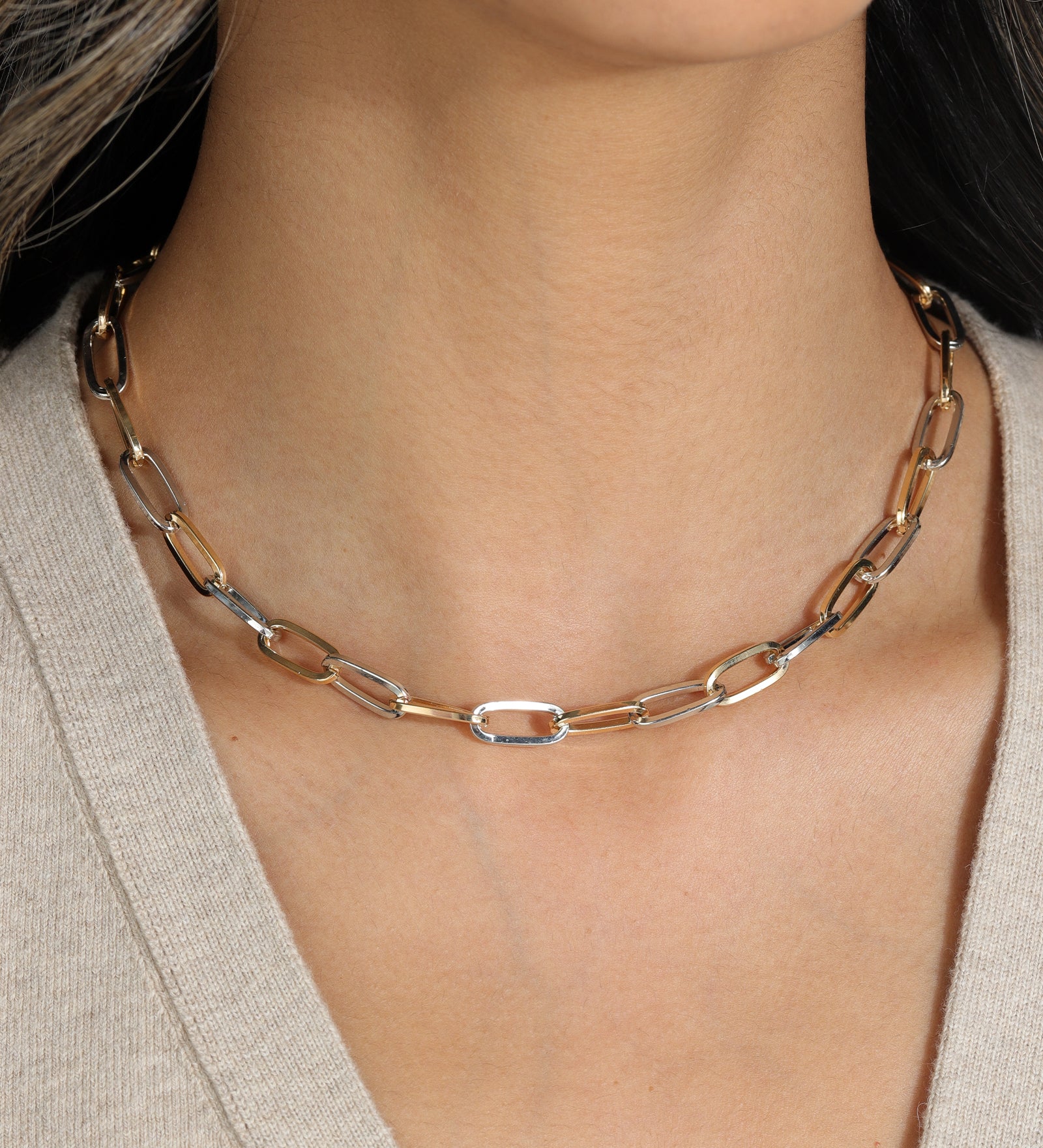 Baseline-Paperclip Chain Necklace-Necklaces-Blue Ruby Jewellery-Vancouver Canada