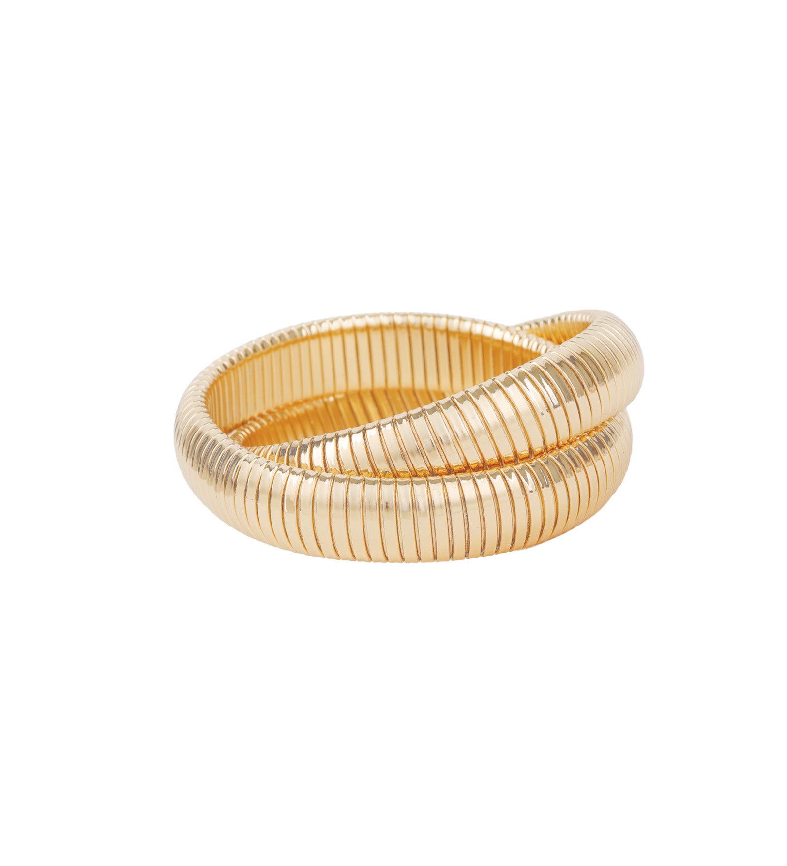 Double Cobra Bangle 18k Gold Plated