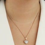 Baseline-Puffy Heart Pavé Charm-Necklaces-Blue Ruby Jewellery-Vancouver Canada