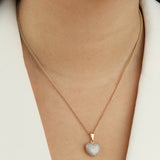 Baseline-Puffy Heart Pavé Charm-Necklaces-Blue Ruby Jewellery-Vancouver Canada