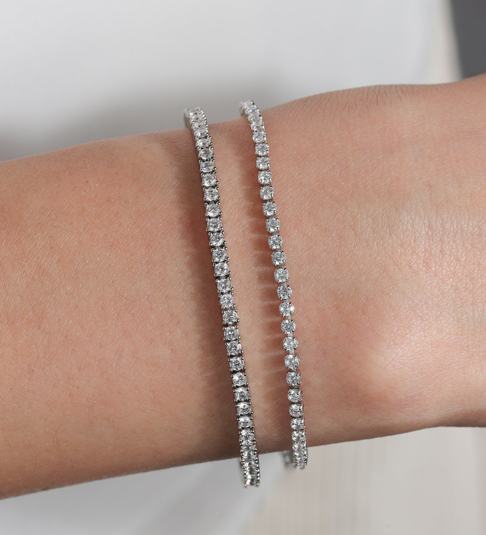 Baseline-CZ 2mm Bracelet-Bracelets-Blue Ruby Jewellery-Vancouver Canada