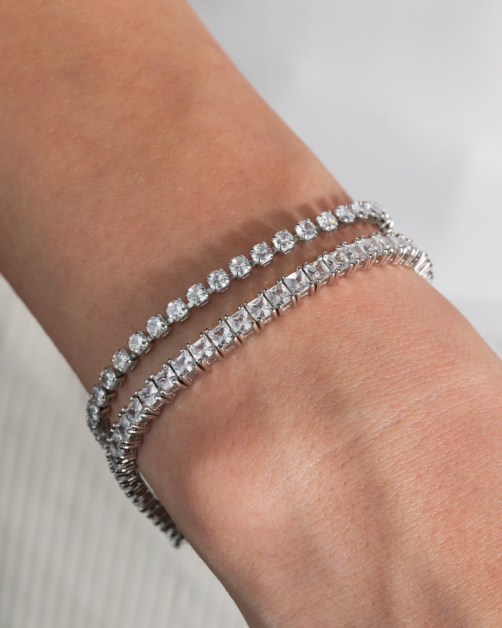 Baseline-Tennis CZ Bracelet | 3mm-Bracelets-Blue Ruby Jewellery-Vancouver Canada