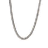 Flat Snake Necklace |5mm Rhodium Plated