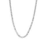 Marquise CZ Tennis Necklace | 4mm Rhodium Plated, Cubic Zirconia