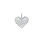 Heart "Most Wanted" Charm Rhodium Plated