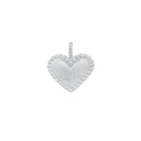 Heart "Most Wanted" Charm Rhodium Plated
