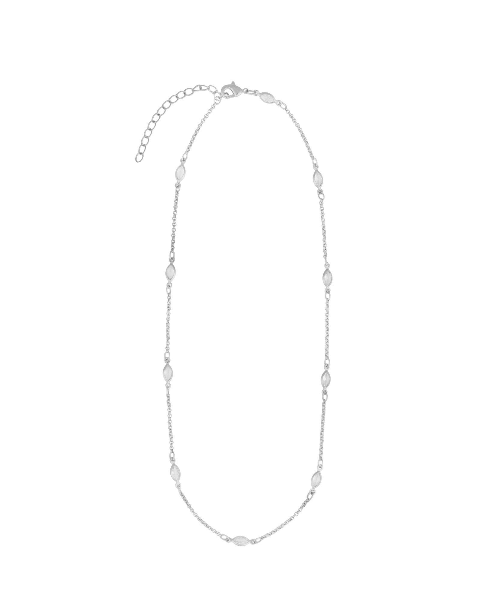 Baseline-Marquise CZ Station Necklace-Necklaces-Blue Ruby Jewellery-Vancouver Canada