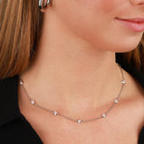 Marquise CZ Station Necklace