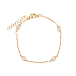 Baseline-Marquise CZ Station Chain Bracelet-Bracelets-18k Gold Plated, Cubic Zirconia-Blue Ruby Jewellery-Vancouver Canada