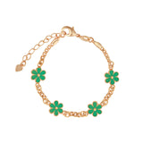 Enamel Flower Charm Bracelet