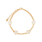 Enamel Flower Charm Bracelet