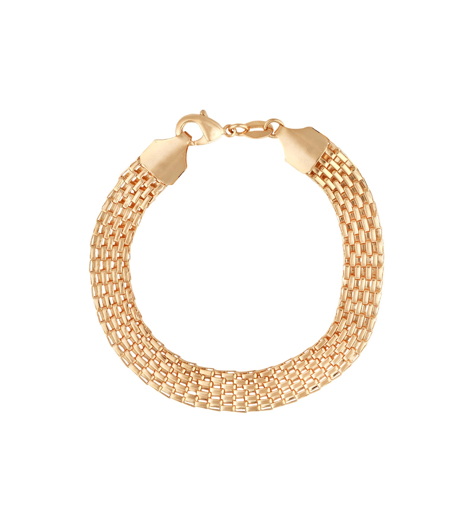 Baseline-Wide Bismark Chain Bracelet-Bracelets-18k Gold Plated-Blue Ruby Jewellery-Vancouver Canada