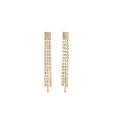 Crystal Fringe Stud Earrings