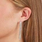 Baseline-Crystal Fringe Stud Earrings-Earrings-Blue Ruby Jewellery-Vancouver Canada