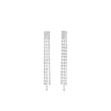 Crystal Fringe Stud Earrings