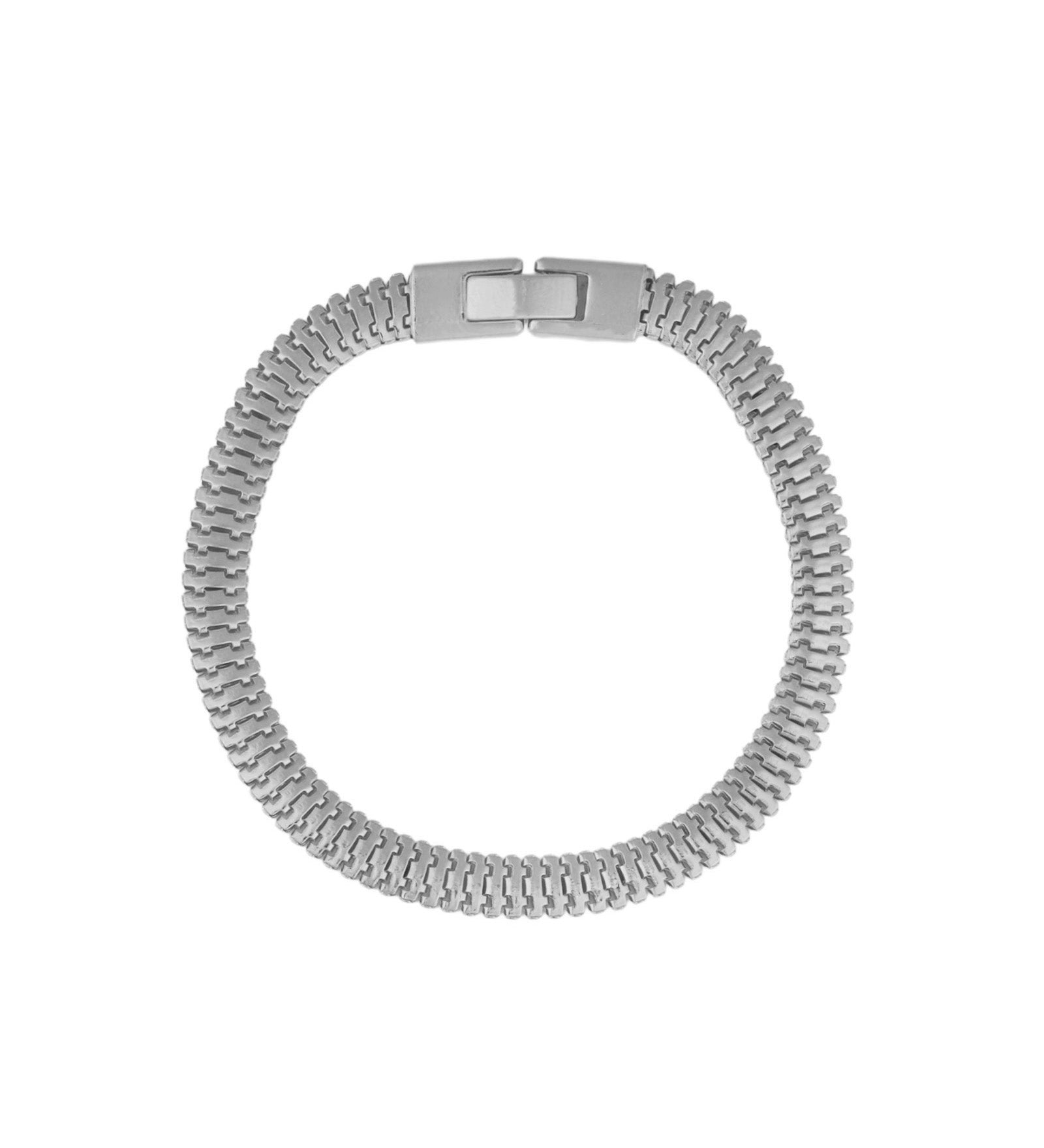 Baseline-Smooth Snake Chain Bracelet-Bracelets-Rhodium Plated-Blue Ruby Jewellery-Vancouver Canada
