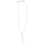 Three CZ Drop Y Necklace