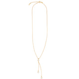Baseline-Three CZ Drop Y Necklace-Necklaces-Blue Ruby Jewellery-Vancouver Canada