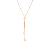 Three CZ Drop Y Necklace