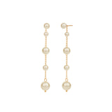 Linked Pearl Drop Ear Jacket