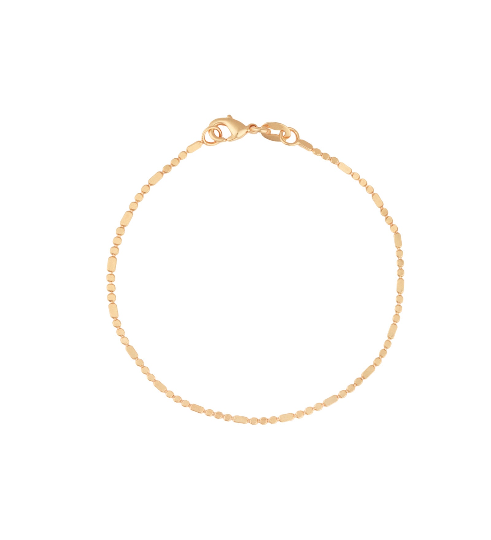 Baseline-Dainty Beaded Bar Bracelet-Bracelets-18k Gold Plated-Blue Ruby Jewellery-Vancouver Canada
