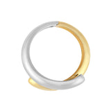 Two Tone Interlock Teardrop Bangle