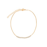 CZ Bezel Snake Chain Anklet