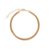 Baseline-Layered Snake Chain Anklet-Anklets-18k Gold Plated-Blue Ruby Jewellery-Vancouver Canada