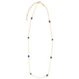 Baseline-Enamel Evil Eye Station Necklace-Necklaces-Blue Ruby Jewellery-Vancouver Canada