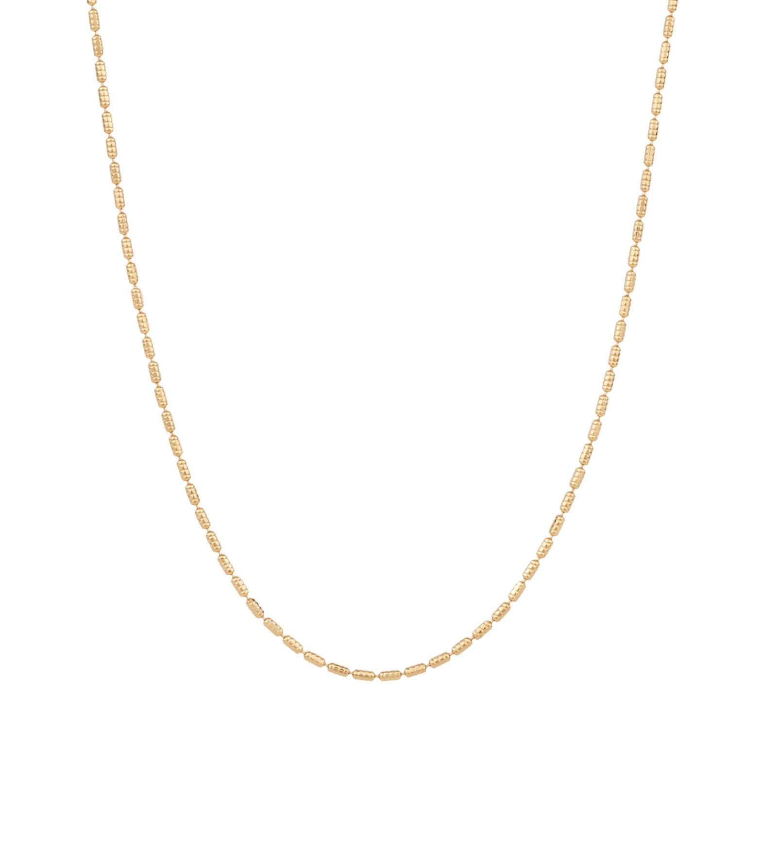 Baseline-Textured Rice Chain Necklace-Necklaces-18k Gold Plated-Blue Ruby Jewellery-Vancouver Canada