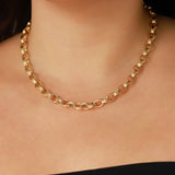 Baseline-Double Oval Link Necklace-Necklaces-Blue Ruby Jewellery-Vancouver Canada