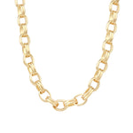 Baseline-Double Oval Link Necklace-Necklaces-18k Gold Plated-Blue Ruby Jewellery-Vancouver Canada