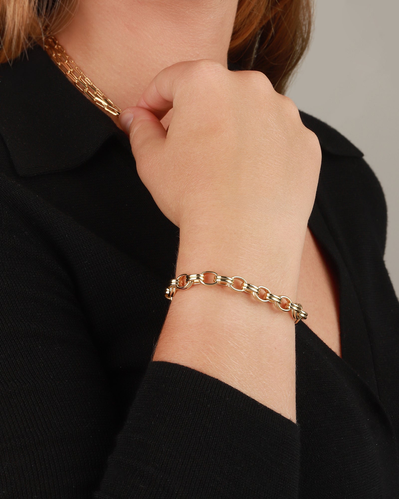 Baseline-Double Oval Link Bracelet-Bracelets-Blue Ruby Jewellery-Vancouver Canada