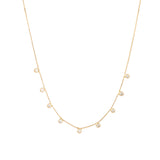 CZ Bezel Box Chain Necklace