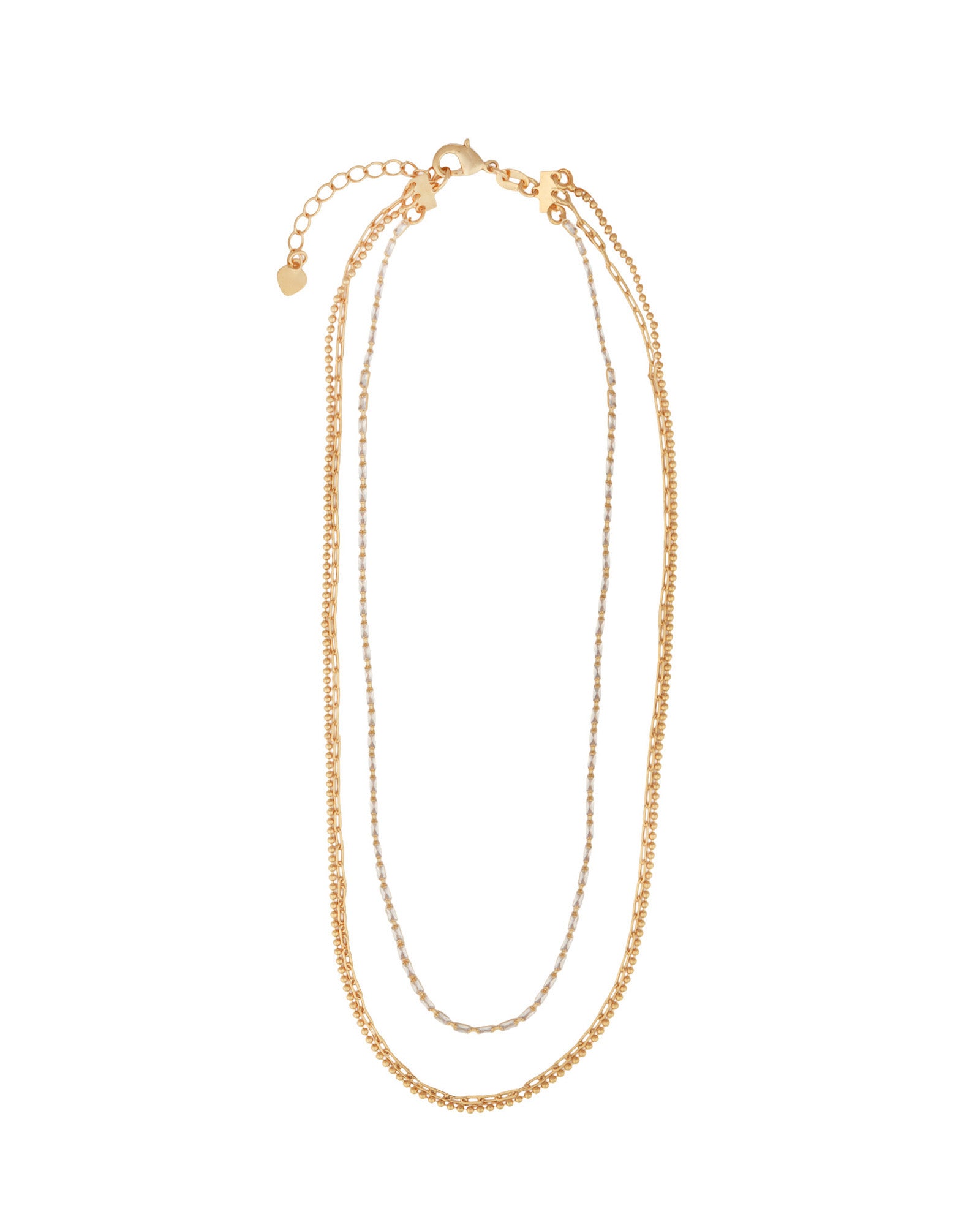 Baseline-Three Row Mixed Chain Necklace-Necklaces-Blue Ruby Jewellery-Vancouver Canada