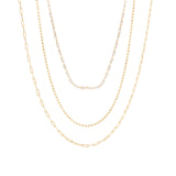 Three Row Mixed Chain Necklace