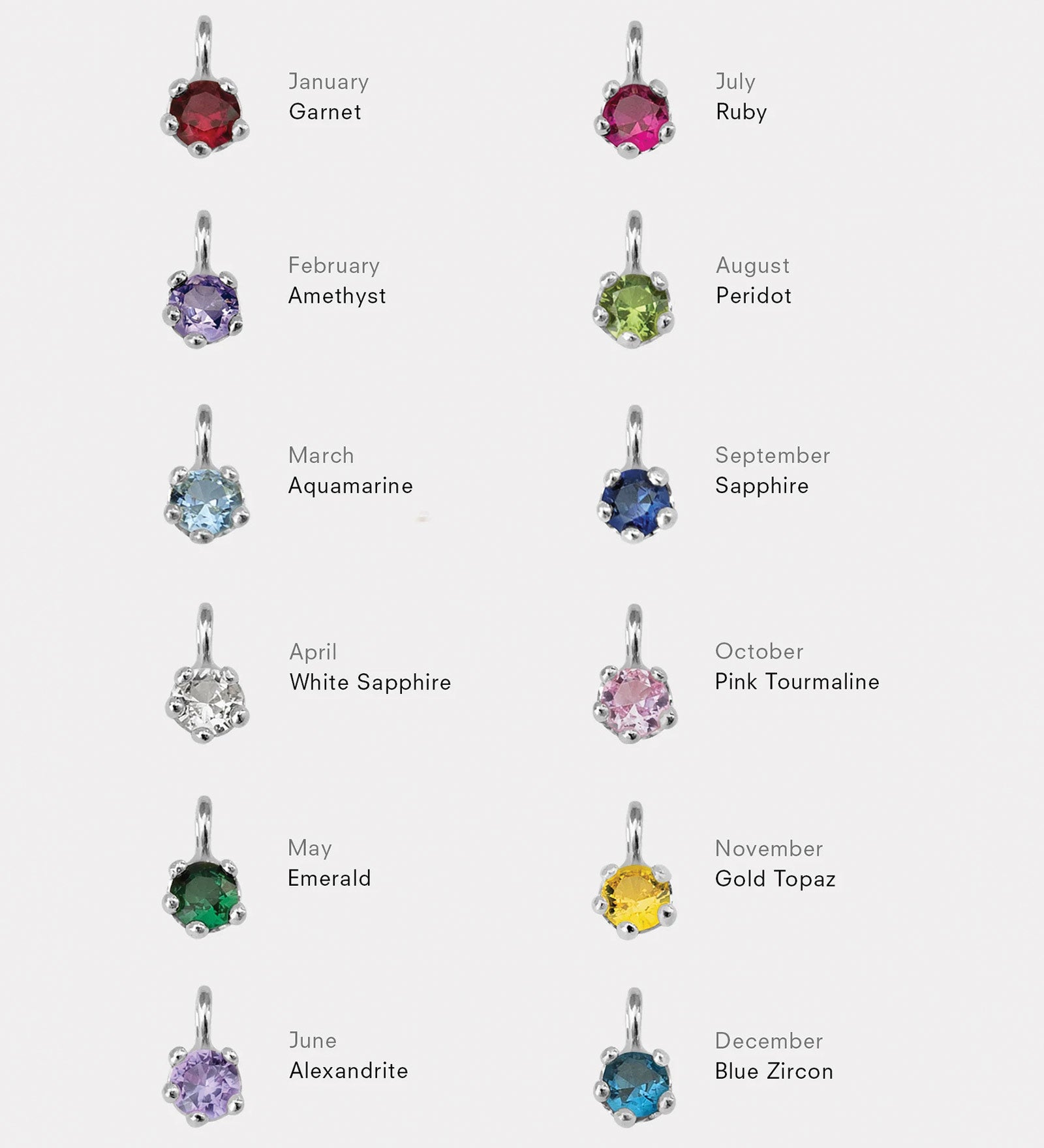 Kara Yoo-Birthstone Necklace-Necklaces-Blue Ruby Jewellery-Vancouver Canada