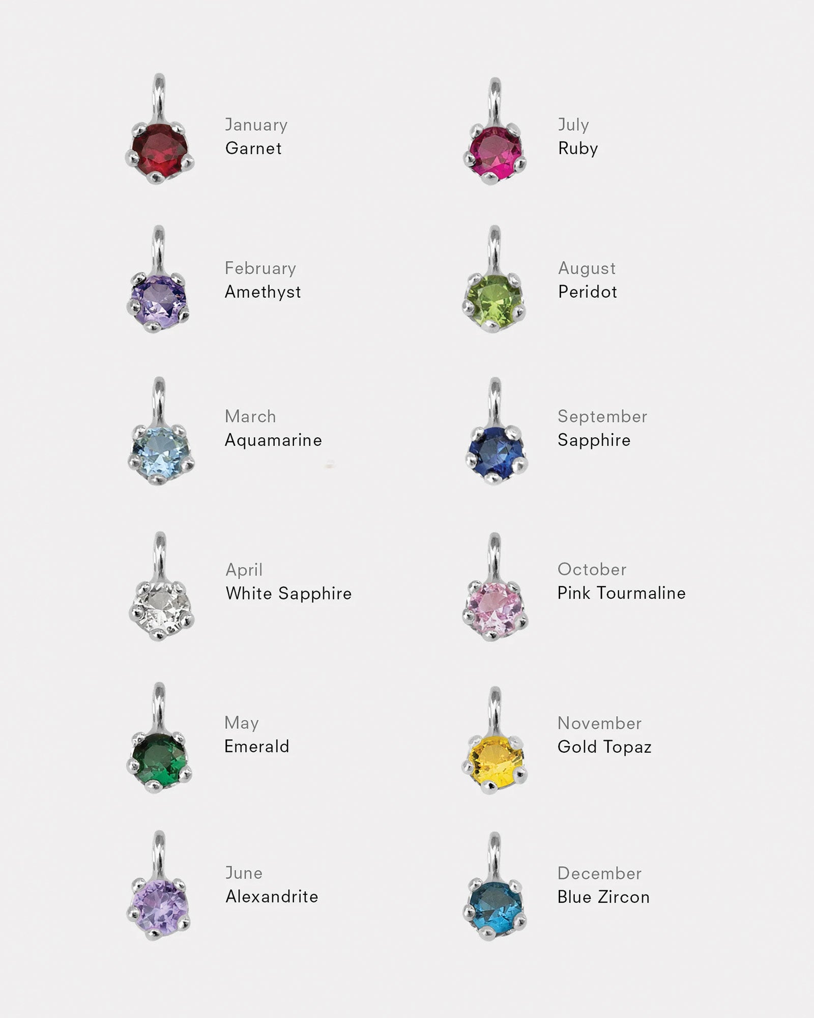 Kara Yoo-Birthstone Necklace-Necklaces-Blue Ruby Jewellery-Vancouver Canada