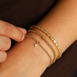 Oval Stone Hinged Bangles Gold Plated, Cubic Zirconia