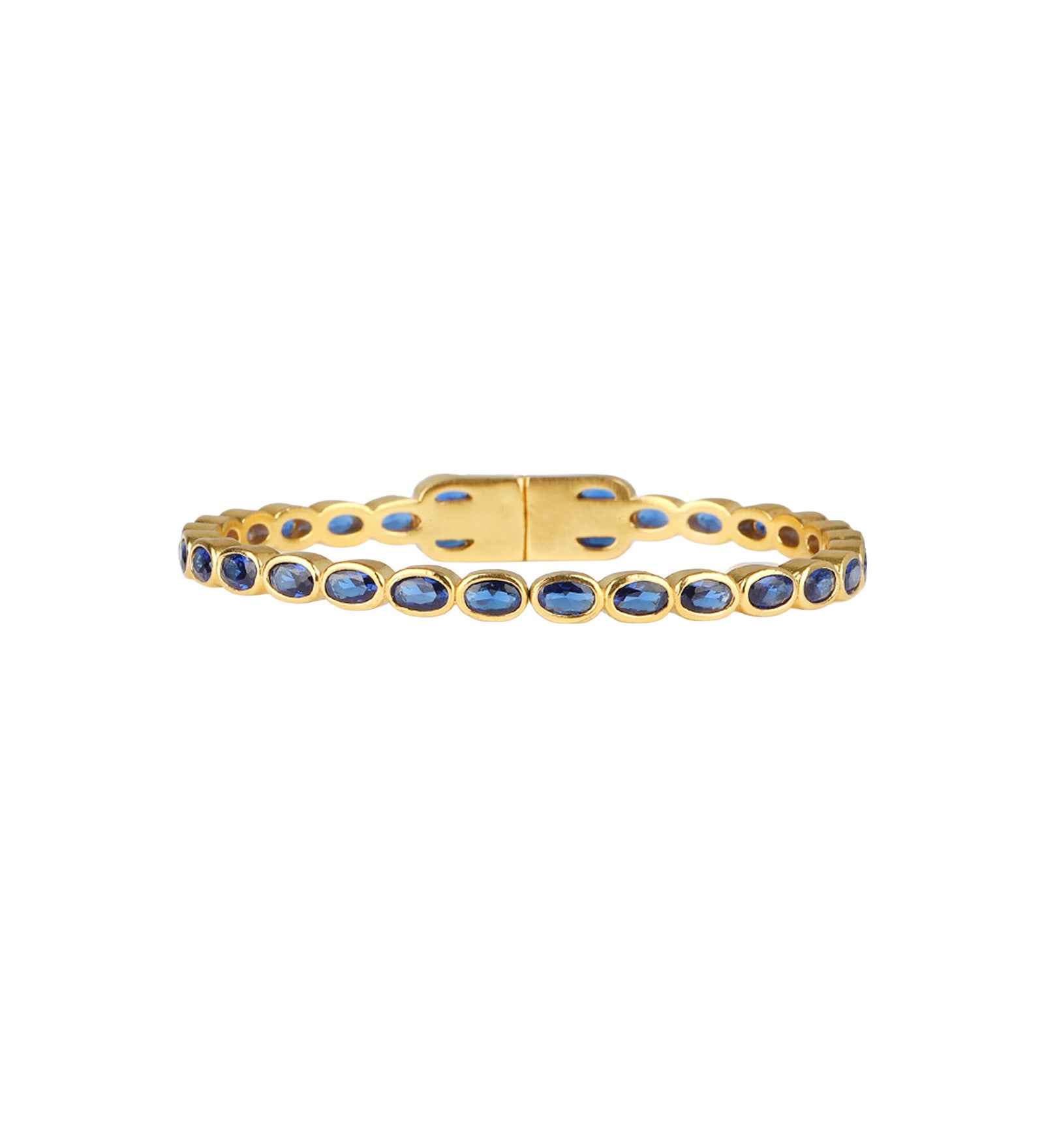 Oval Stone Hinged Bangles Gold Plated, Cubic Zirconia