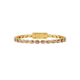 Oval Stone Hinged Bangles Gold Plated, Cubic Zirconia