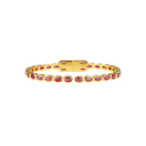 Oval Stone Hinged Bangles Gold Plated, Cubic Zirconia