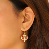 Siena Earrings Gold Vermeil, Cubic Zirconia