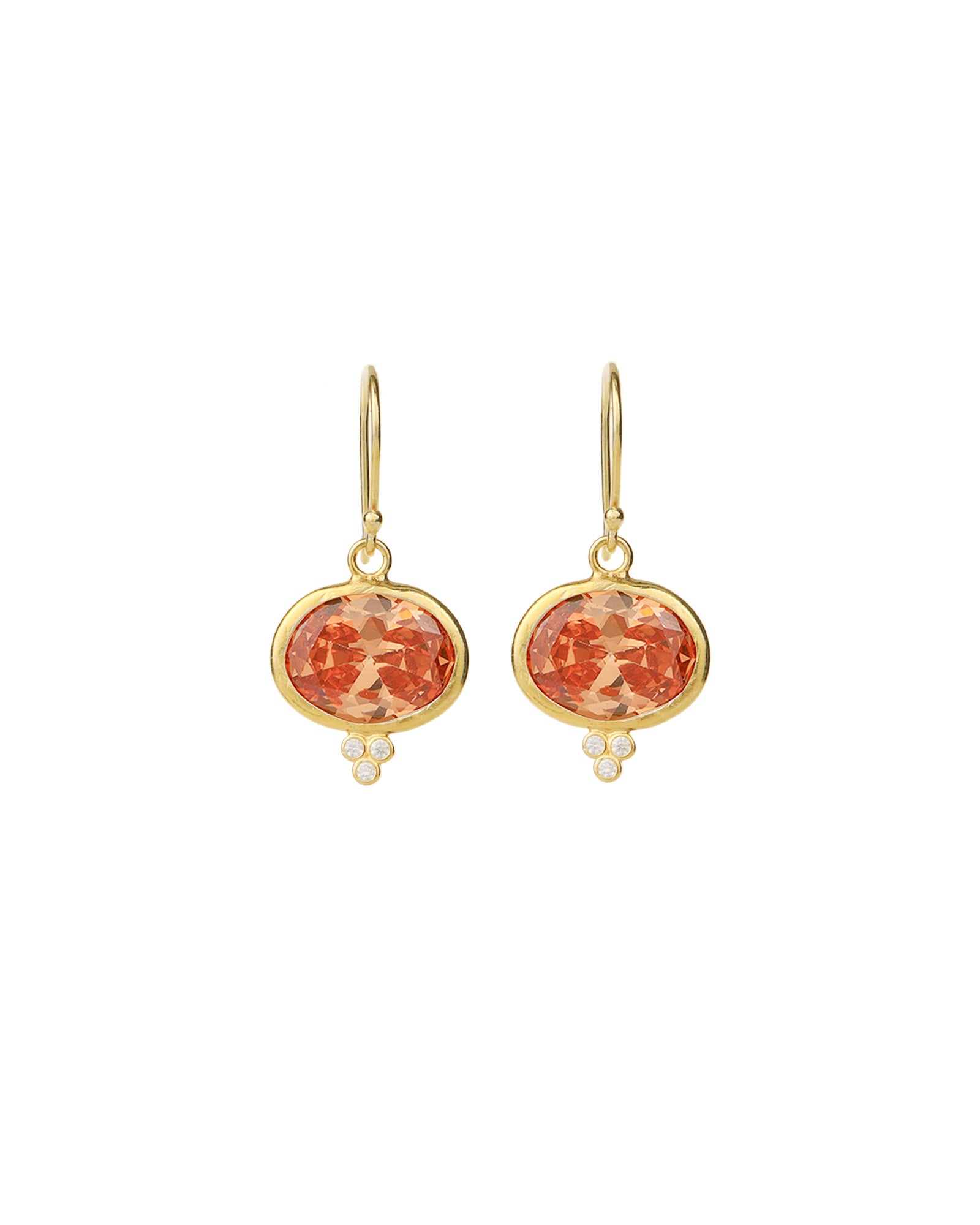 Siena Earrings Gold Vermeil, Cubic Zirconia