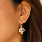 Siena Earrings Gold Vermeil, Cubic Zirconia