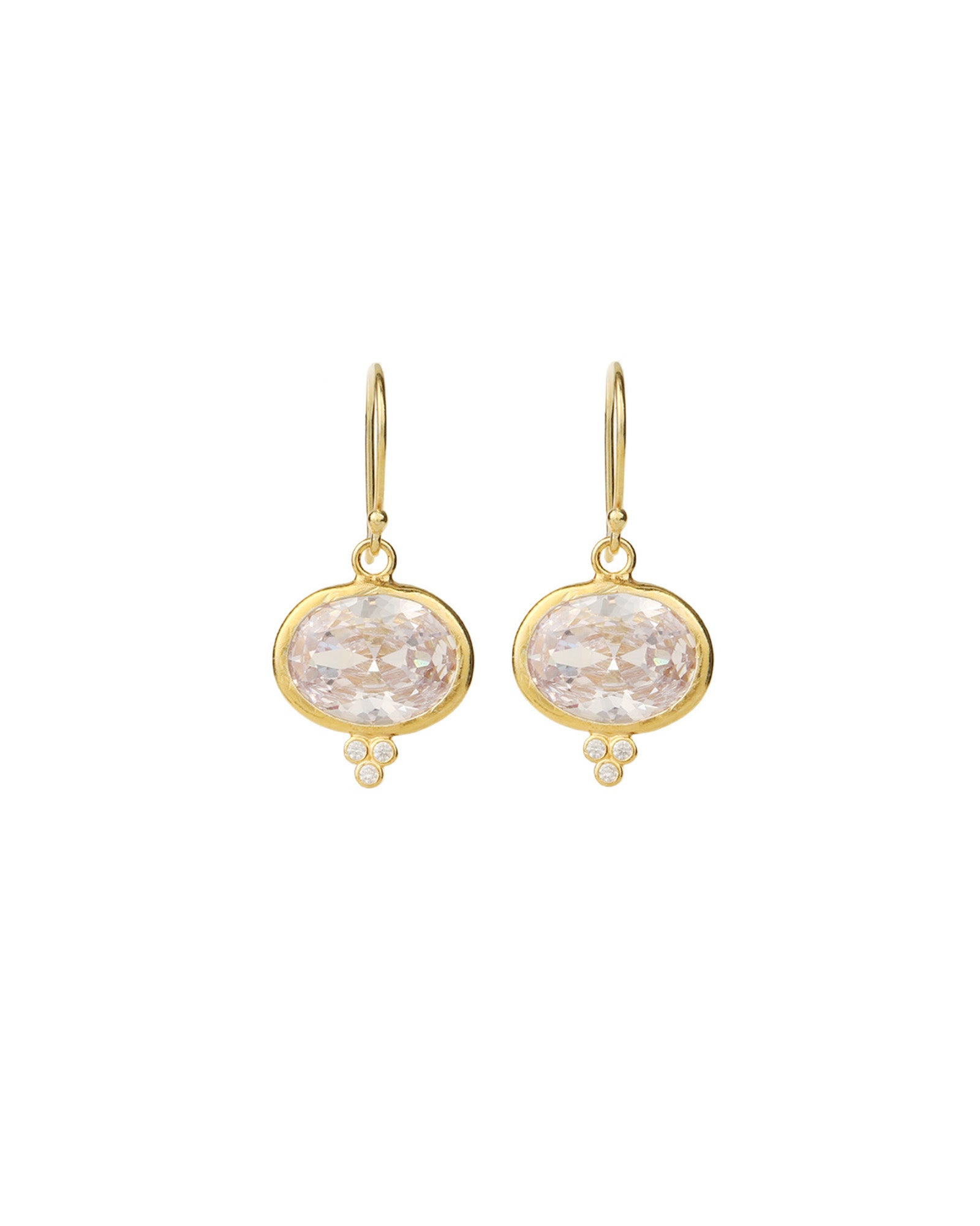 Siena Earrings Gold Vermeil, Cubic Zirconia