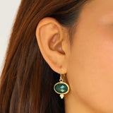 Siena Earrings Gold Vermeil, Emerald