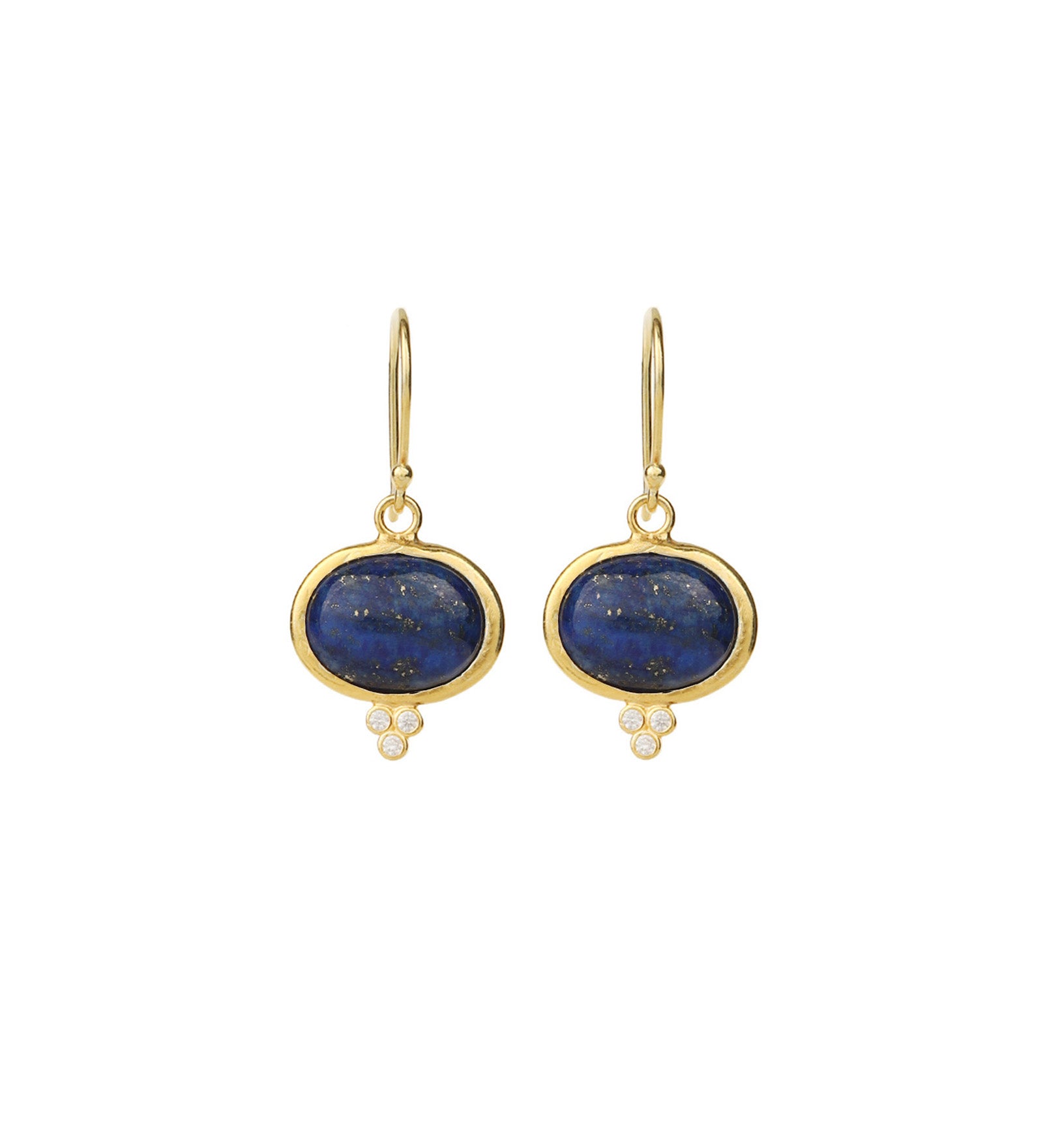 Siena Earrings Gold Vermeil, Lapis
