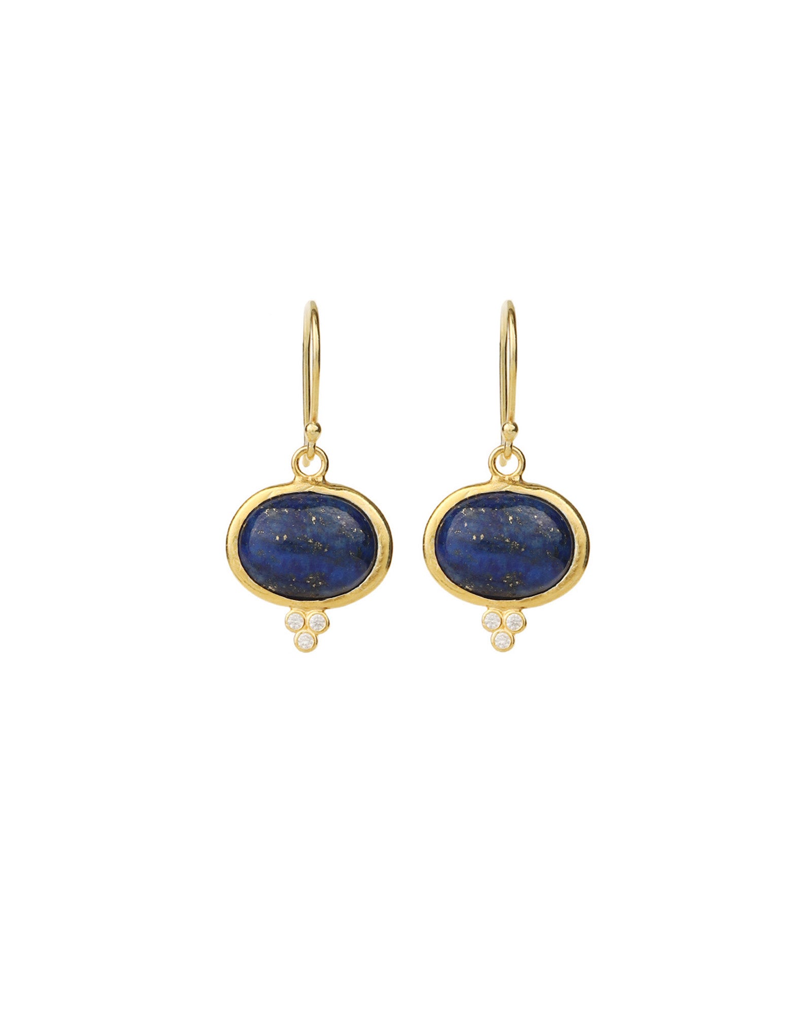 Siena Earrings Gold Vermeil, Lapis